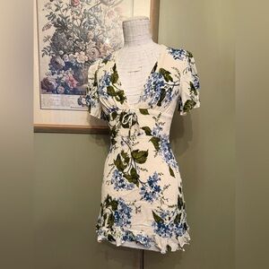 🌺 Reformation Mya Floral Puff Sleeve Dress 2 RIVERA"